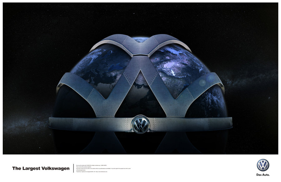 大眾汽車廣告 最大的大眾the largest volkswagen 9
