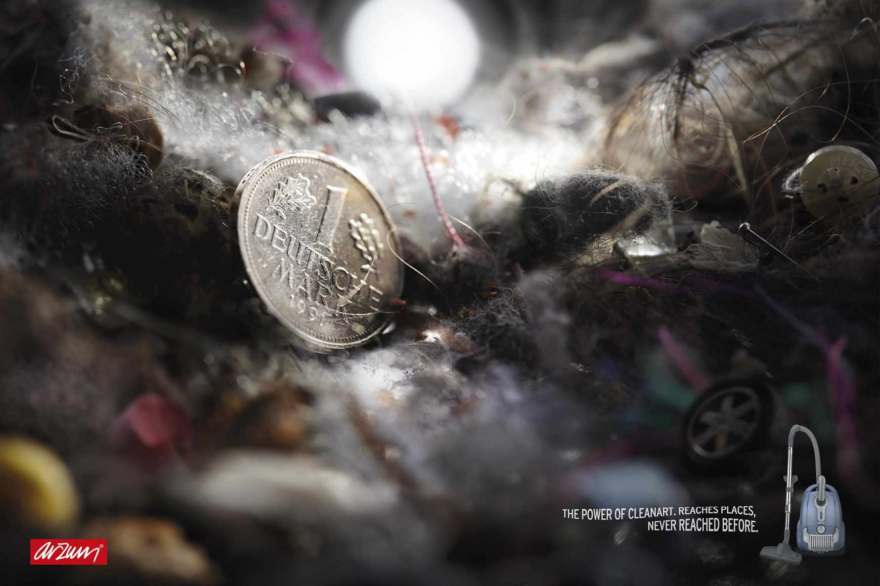 Arzum吸塵器平面廣告創(chuàng)意設(shè)計欣賞-硬幣篇