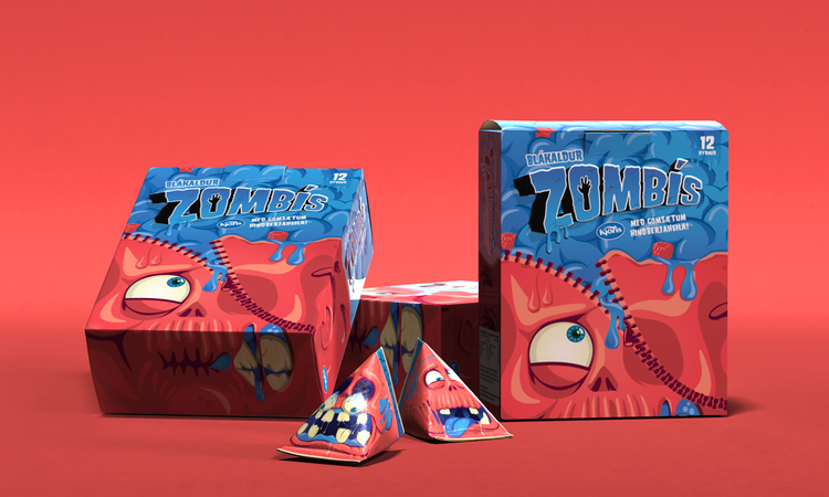 冰島Zombís冰淇淋包裝設(shè)計(jì)——上海包裝設(shè)計(jì)公司國外包裝欣賞-紅色包裝設(shè)計(jì)