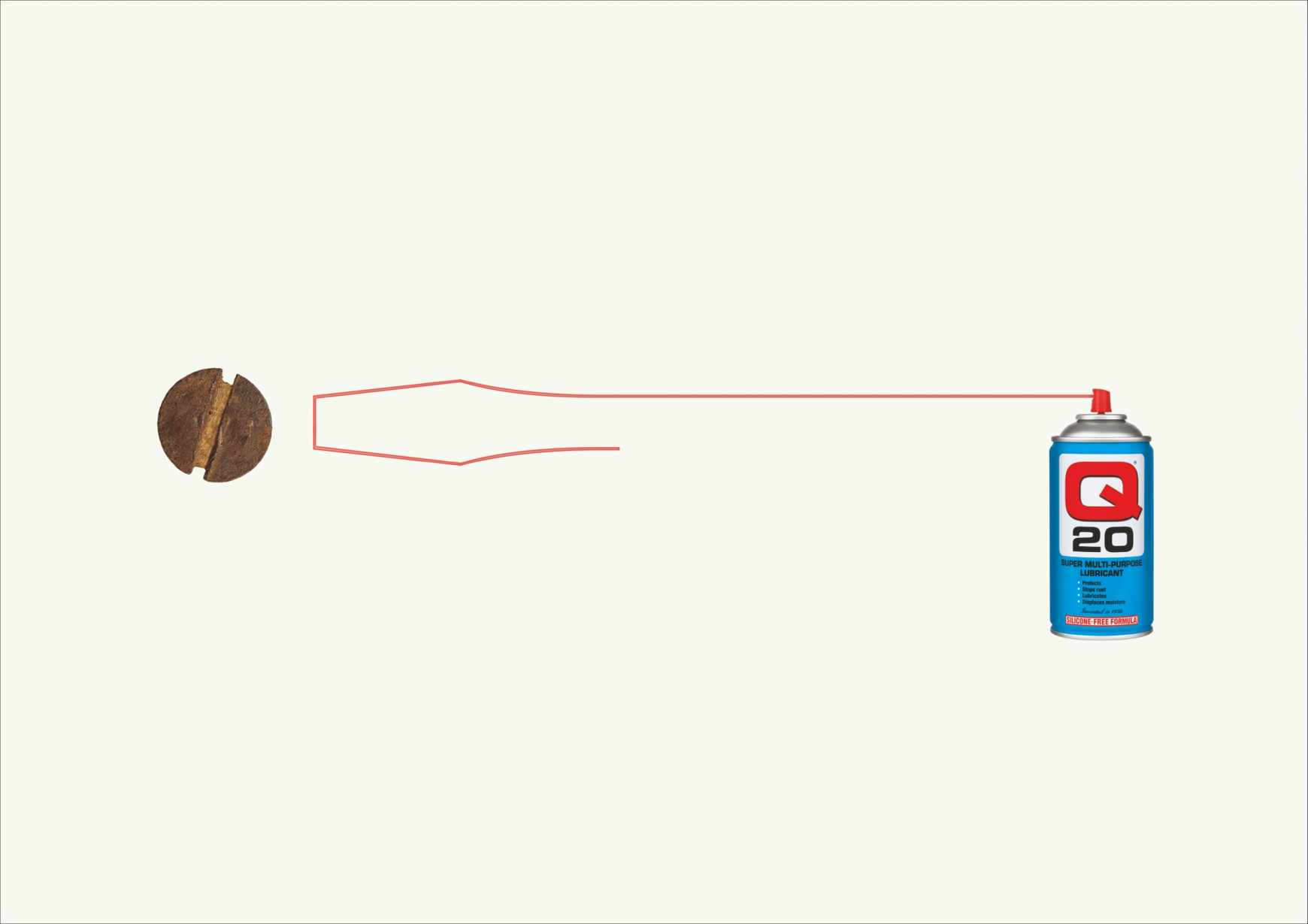 上海廣告設(shè)計(jì)公司分享南非Q20除銹潤滑油劑平面廣告創(chuàng)意設(shè)計(jì)3-螺釘篇