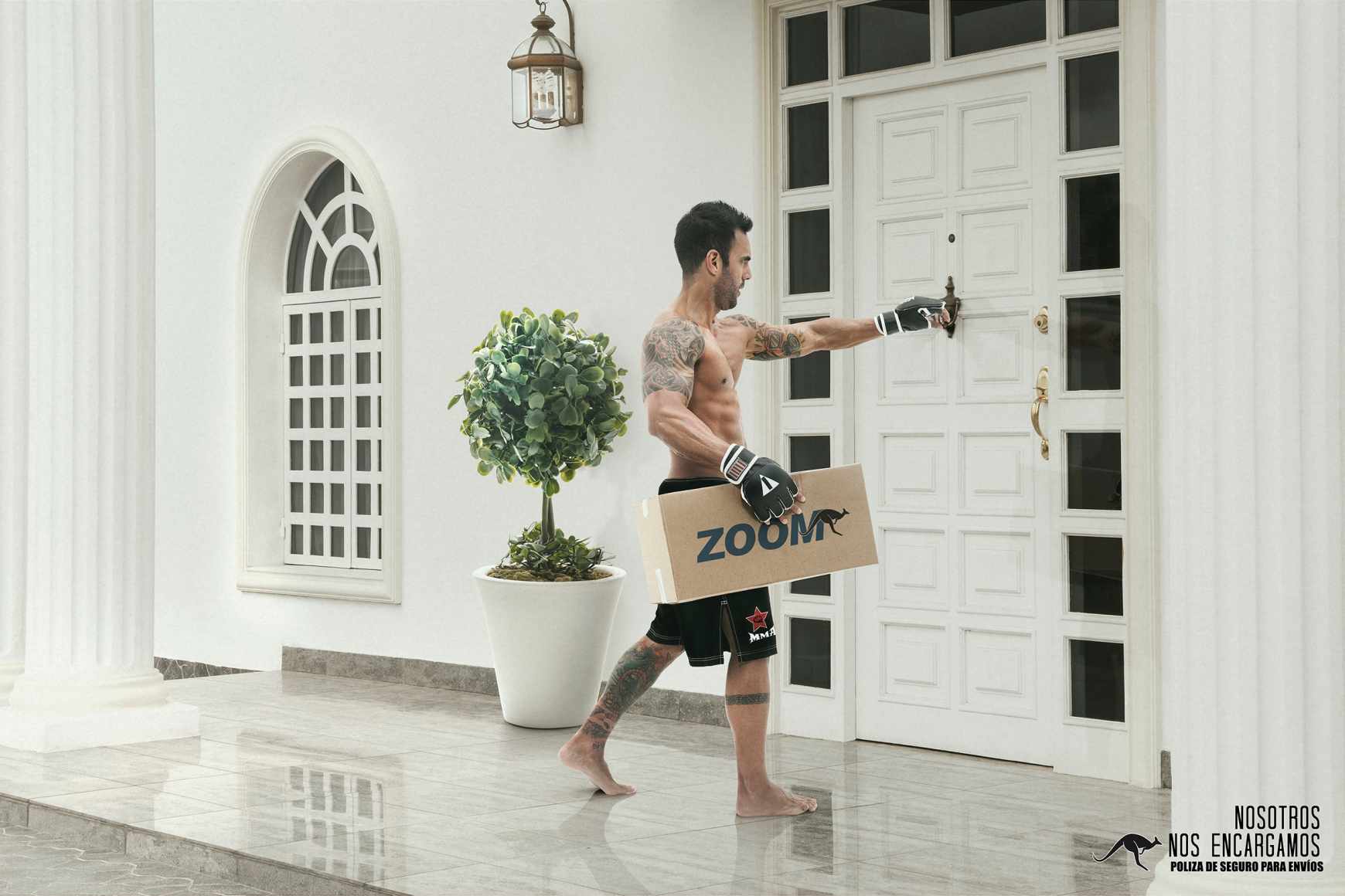 ZOOM 極速快遞平面廣告設計欣賞-拳擊手篇-上海廣告設計公司