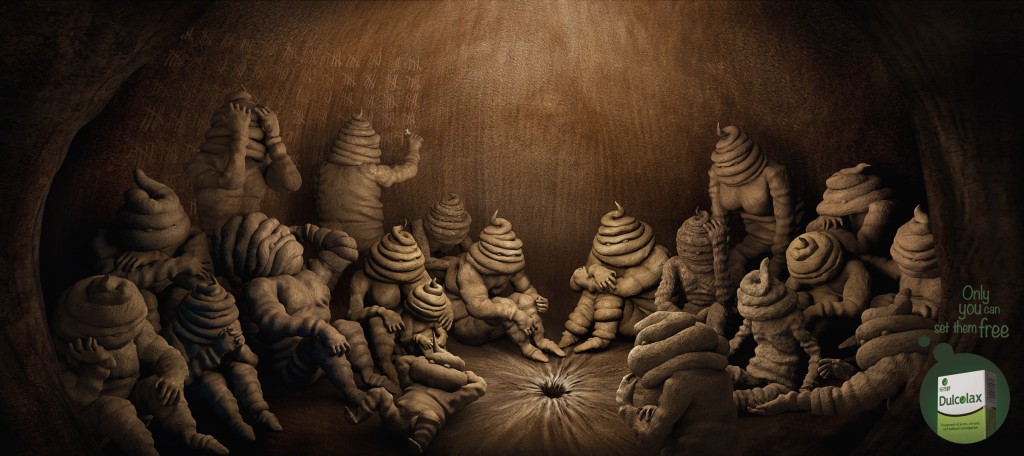 Dulcolax 樂可舒通便丸“被囚禁的便便們”平面廣告創(chuàng)意設(shè)計-上海廣告設(shè)計公司