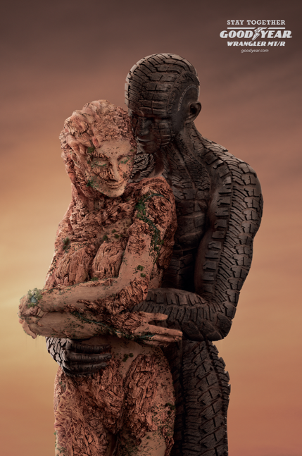 上海廣告設計公司分享：Goodyear固特異輪胎“擁抱大地”系列平面廣告創(chuàng)意設計2