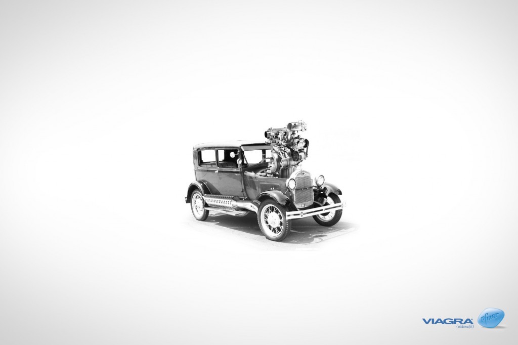 上海廣告設(shè)計(jì)公司分享Viagra 萬(wàn)艾可偉哥“老爺車(chē)新動(dòng)力”平面廣告創(chuàng)意設(shè)計(jì)3