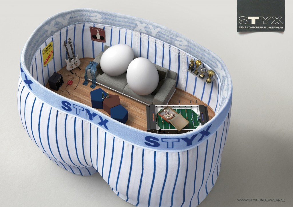 -尚略上海廣告設(shè)計公司分享：STYX內(nèi)褲平面廣告“蛋蛋的家”篇