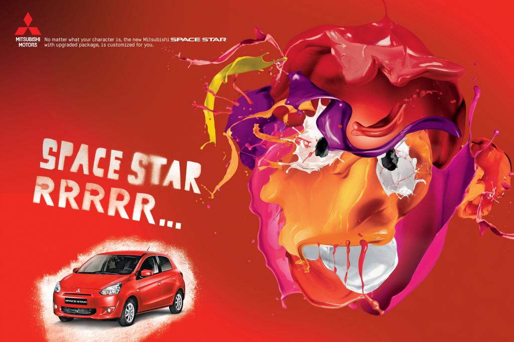 三菱汽車“頭像篇”平面廣告創(chuàng)意設(shè)計-尚略上海廣告設(shè)計公司分享1-女士篇