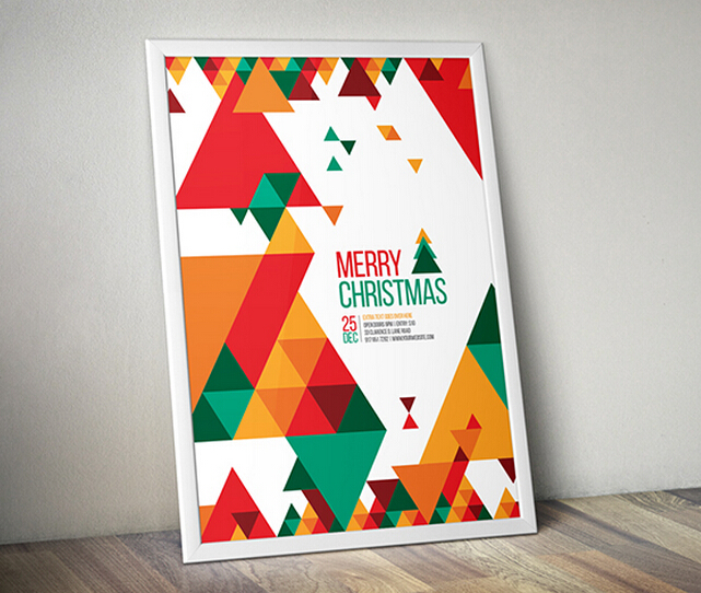 三角元素設(shè)計(jì)的圣誕海報(bào)設(shè)計(jì)-尚略廣告上海平面設(shè)計(jì)公司分享1