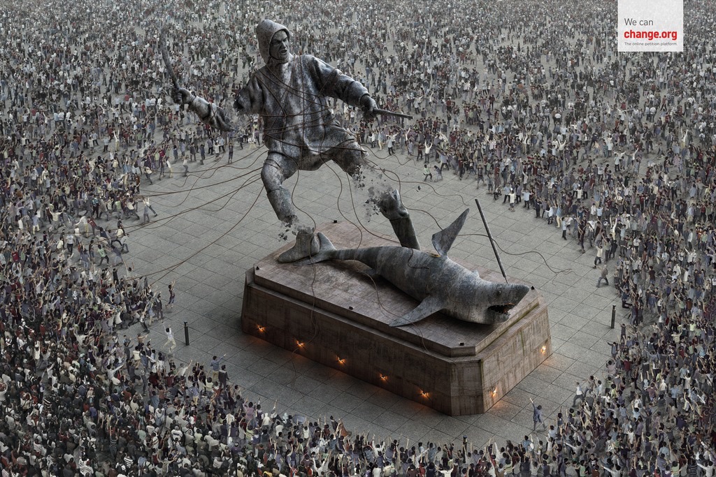 Change請愿網(wǎng)站平面廣告創(chuàng)意設計-上海尚略廣告設計公司分享1動物保護篇