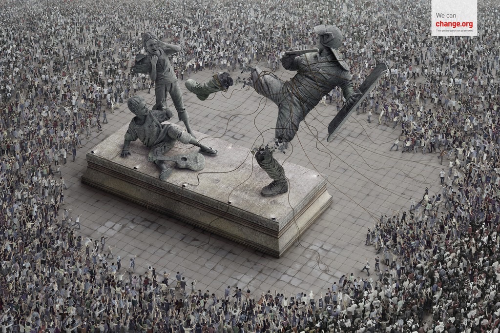 Change請愿網(wǎng)站平面廣告創(chuàng)意設計-上海尚略廣告設計公司分享2-人權(quán)篇