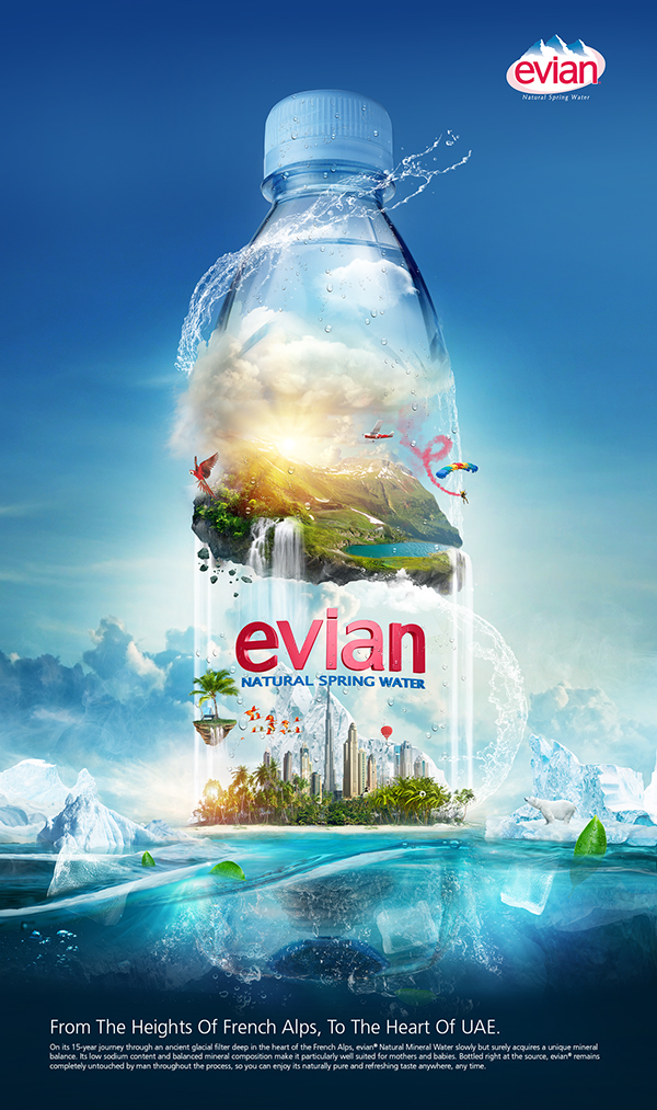 EVIAN 依云礦泉水平面廣告創(chuàng)意設(shè)計(jì)-上海尚略廣告設(shè)計(jì)公司分享-城市篇