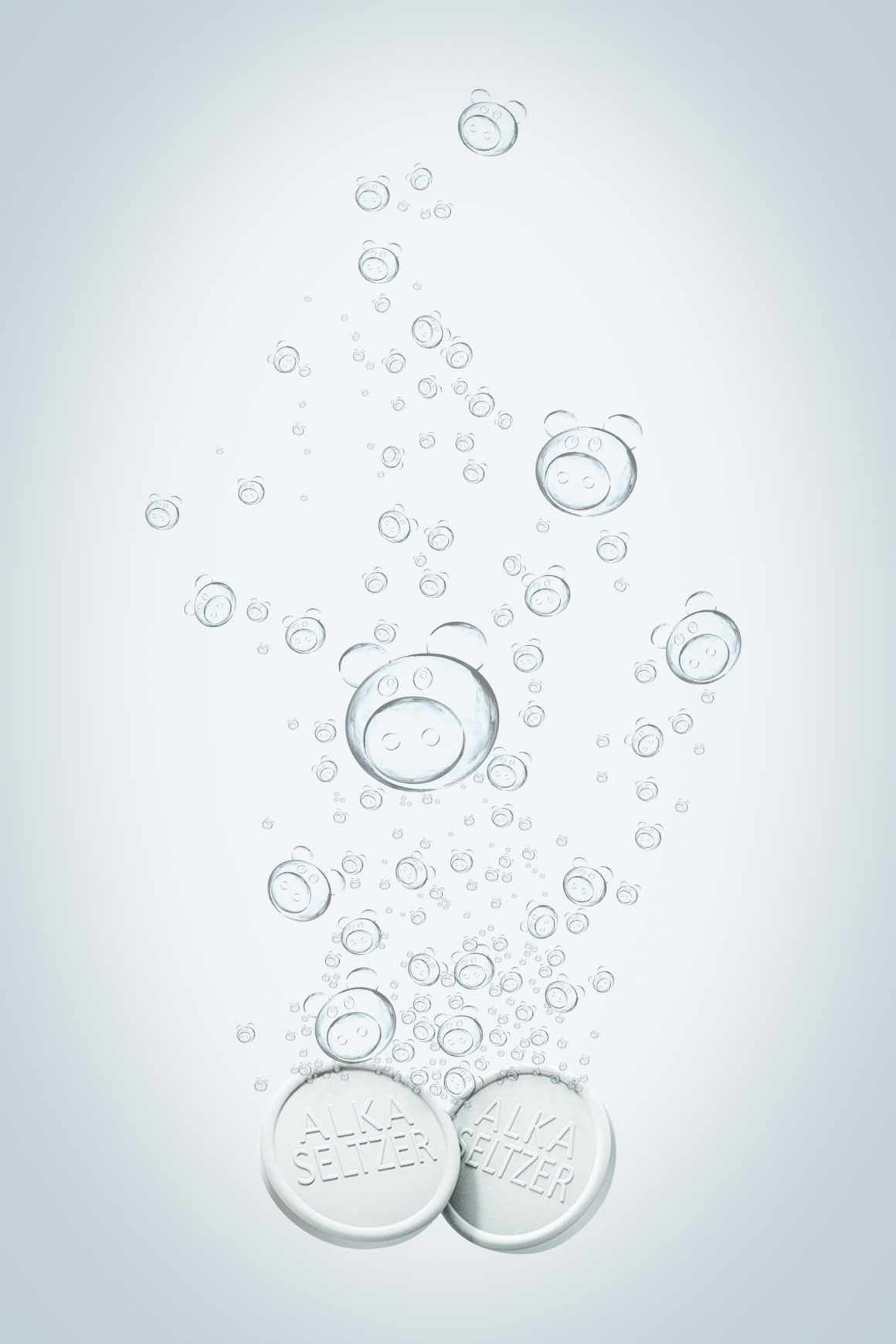 上海廣告設(shè)計(jì)公司分享-bayer 拜耳Alka Seltzer 黃金養(yǎng)胃泡騰片平面廣告創(chuàng)意設(shè)計(jì)- 豬篇