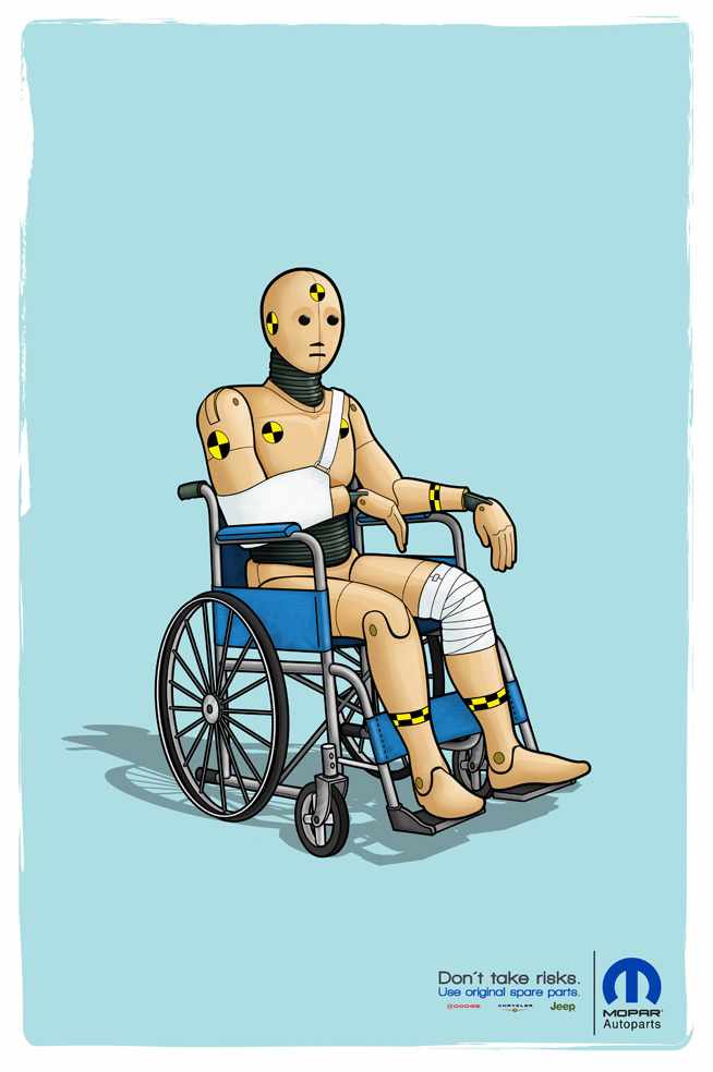 1.上海廣告設(shè)計(jì)公平面司廣告分享——Mopar 汽車(chē)配件平面廣告創(chuàng)意設(shè)計(jì)欣賞輪椅篇-尚略廣告汽配品牌策劃汽配營(yíng)銷(xiāo)策劃公司汽配包裝設(shè)計(jì)公司