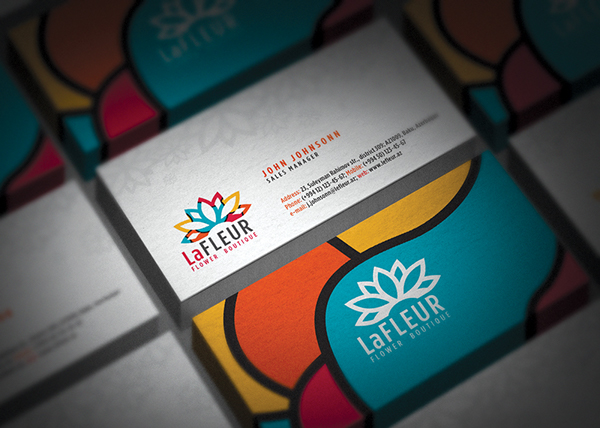 LaFLEUR flower 鮮花店鮮花電商品牌標(biāo)志設(shè)計(jì)——名片設(shè)計(jì)2