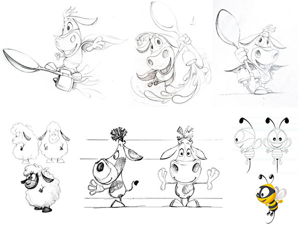 斯洛伐克MOOCOO 牛奶飲料卡通形象設(shè)計(jì)1-手繪設(shè)計(jì)3