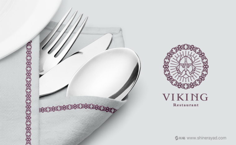 Viking餐廳餐飲大胡子師傅LOGO設(shè)計(jì)-上海餐飲LOGO設(shè)計(jì)公司1