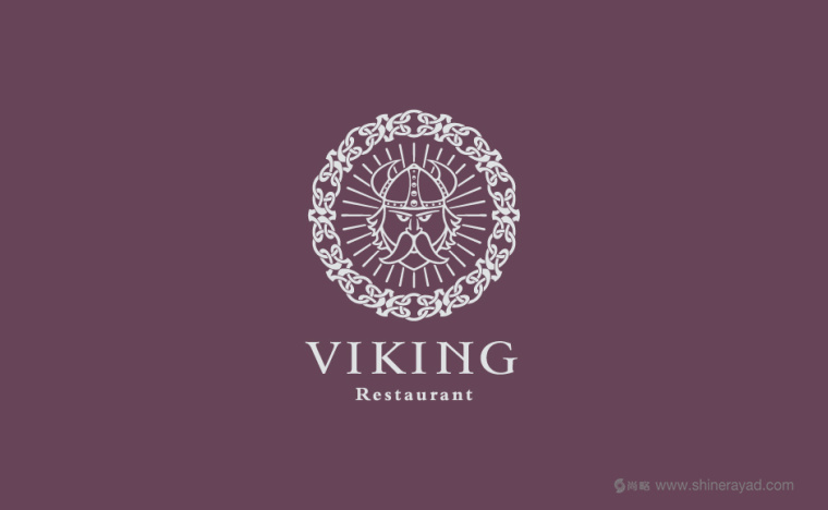 Viking餐廳餐飲大胡子師傅LOGO設(shè)計-上海餐飲LOGO設(shè)計公司3