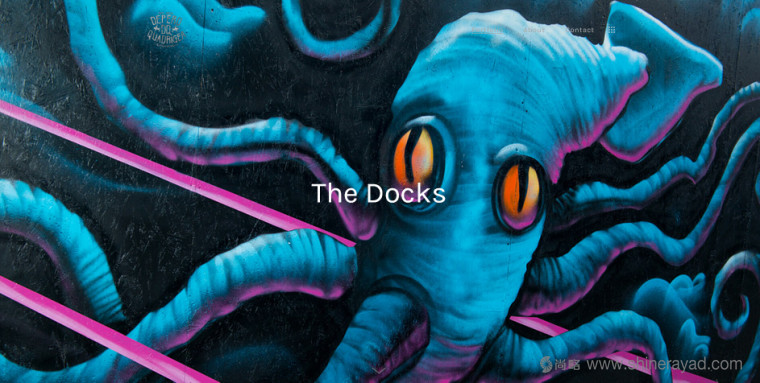 碼頭夜總會酒吧海洋生物文化墻壁紙插畫設(shè)計-章魚-上海品牌設(shè)計公司商業(yè)插畫設(shè)計欣賞1