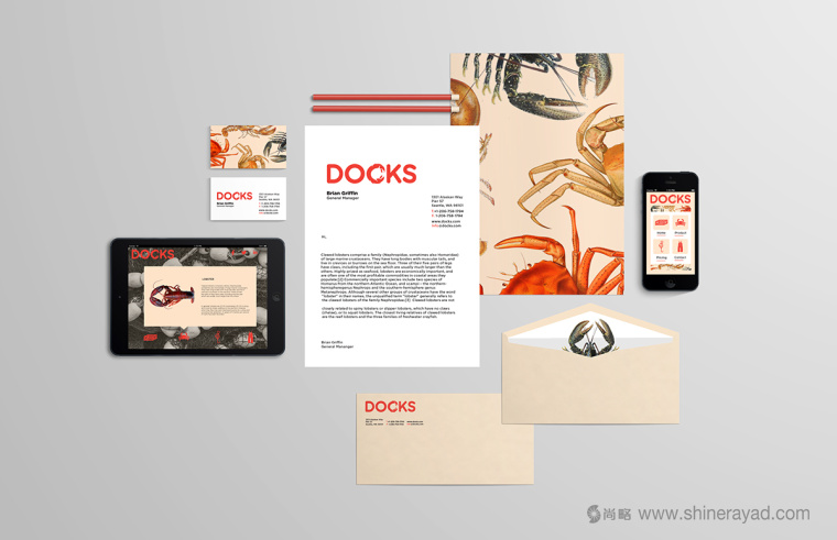 DOCKS 螃蟹海鮮餐廳餐飲VI形象設(shè)計-上海餐飲品牌設(shè)計公司上海VI設(shè)計公司6