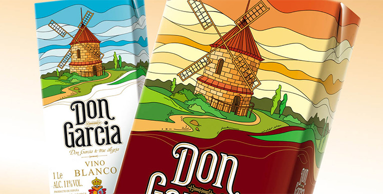 Don Garcia 葡萄酒飲料包裝設(shè)計風車插畫設(shè)計版-尚略上海包裝設(shè)計團隊設(shè)計培訓2
