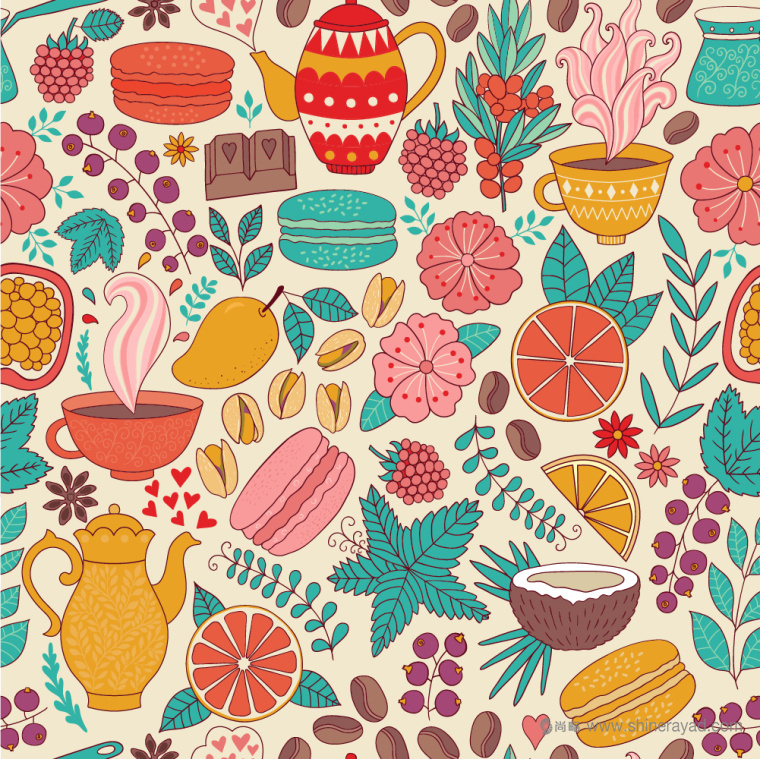 上海甜品包裝設(shè)計(jì)公司分享：Macarons手繪花卉插圖風(fēng)杏仁餅蛋糕糕點(diǎn)包裝設(shè)計(jì)7