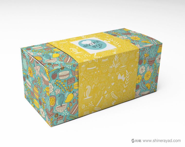 上海甜品包裝設(shè)計(jì)公司分享：Macarons手繪花卉插圖風(fēng)杏仁餅蛋糕糕點(diǎn)包裝設(shè)計(jì)10