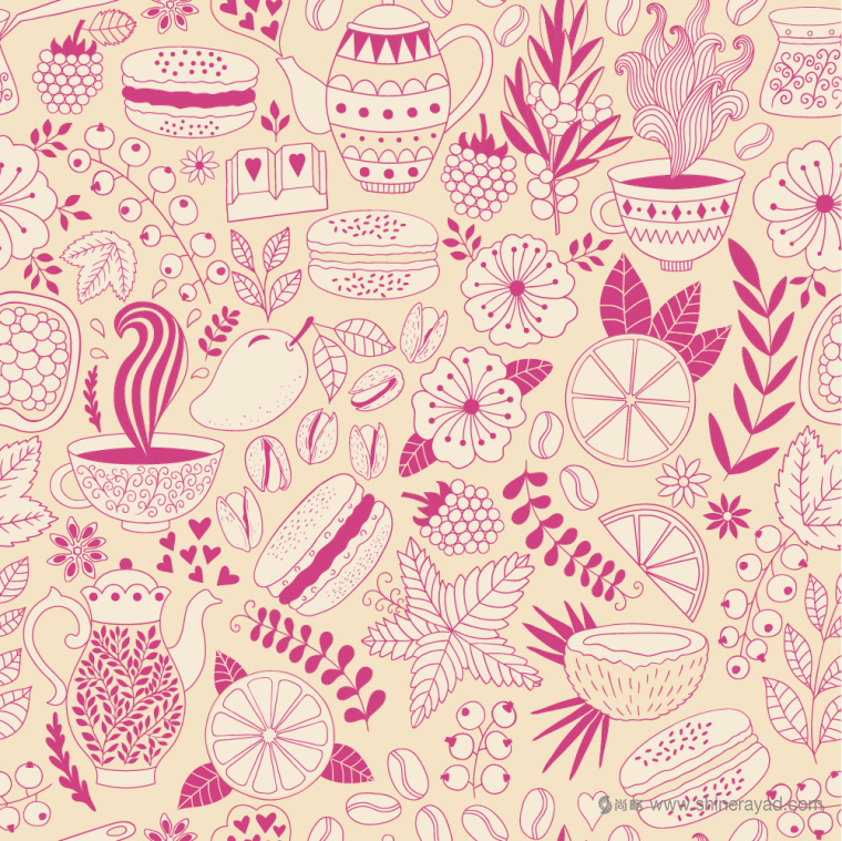 上海甜品包裝設(shè)計(jì)公司分享：Macarons手繪花卉插圖風(fēng)杏仁餅蛋糕糕點(diǎn)包裝設(shè)計(jì)14