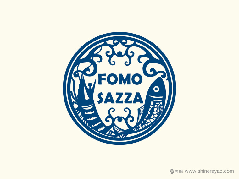 臺(tái)灣FOMO SAZZA 蝦魚醬燒烤醬調(diào)味品品牌標(biāo)志設(shè)計(jì)-上海標(biāo)志設(shè)計(jì)公司1