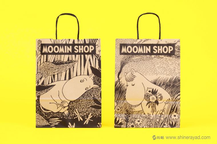 Moomin 姆敏一族卡通手繪漫畫風(fēng)格牛皮紙紙袋設(shè)計(jì)-上海平面設(shè)計(jì)公司-上海包裝設(shè)計(jì)公司1