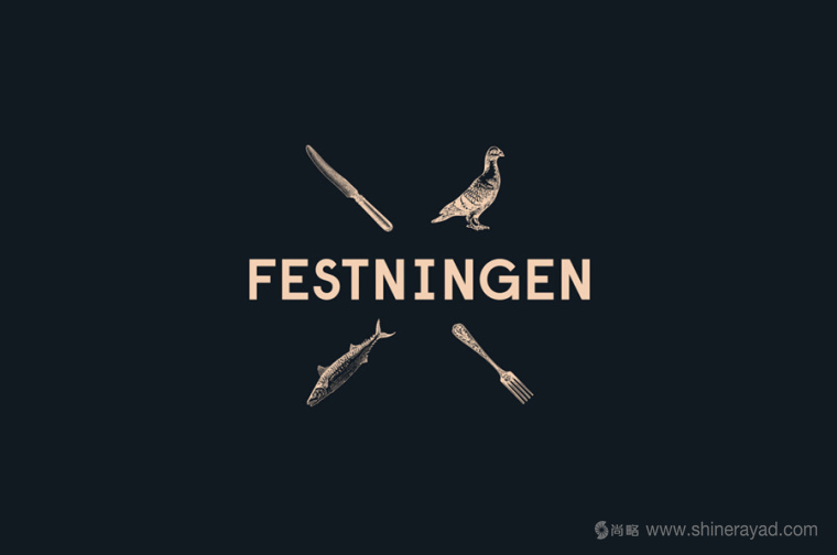 Festningen 法式鄉(xiāng)村小酒館餐廳餐飲logo設(shè)計(jì)-上海LOGO設(shè)計(jì)公司1