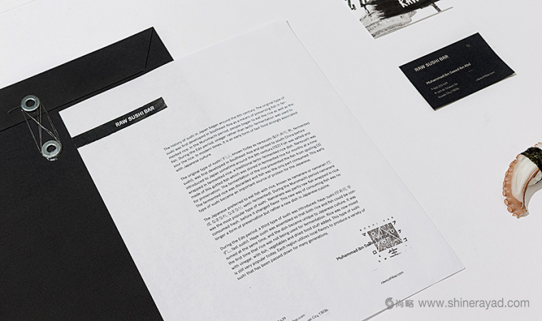 Raw 生鮮壽司餐廳水墨風(fēng)格餐飲品牌VI形象設(shè)計-上海VI設(shè)計公司8