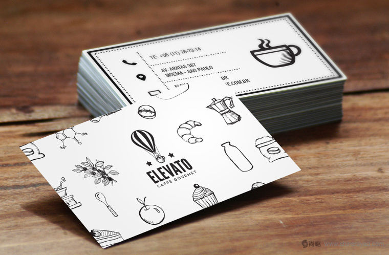Elevato 咖啡連鎖店餐飲品牌形象設(shè)計(jì)-咖啡店VI設(shè)計(jì)-名片設(shè)計(jì)10