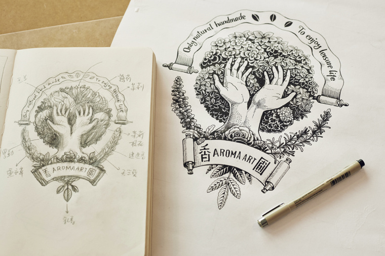 香圃芳香生活用品品牌手繪LOGO設(shè)計(jì)-上海LOGO設(shè)計(jì)公司23