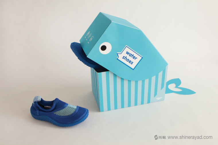 Speedo 兒童泳裝童裝鞋類海洋生物娛樂異型包裝盒造型設計-上海包裝設計公司包裝欣賞3