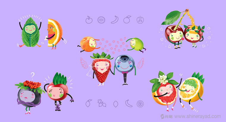 上海包裝設計公司設計欣賞：可愛卡通風格 Feel Fruit 水果軟糖果凍包裝插畫設計9