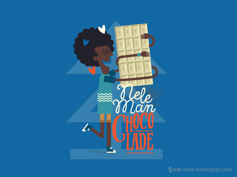 上海包裝設(shè)計公司設(shè)計欣賞：橡皮筋手臂人物插畫設(shè)計風(fēng)格Neleman 巧克力包裝設(shè)計4