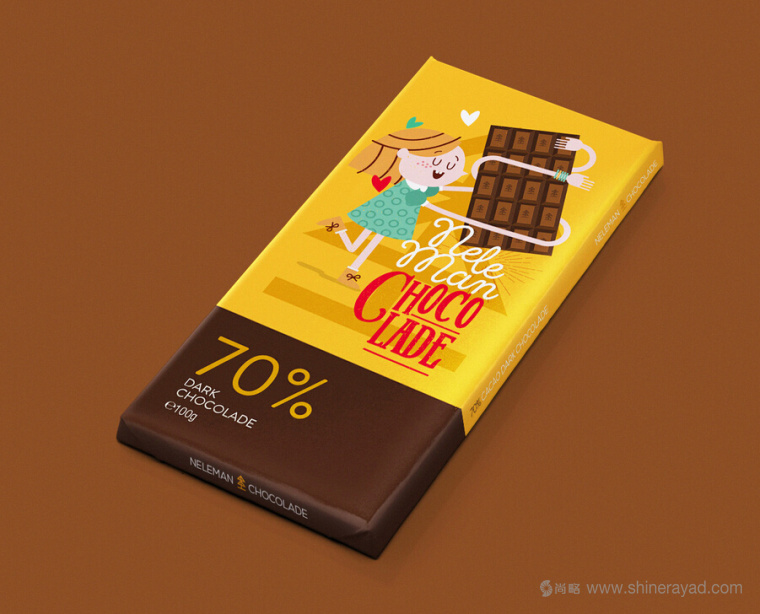上海包裝設(shè)計(jì)公司設(shè)計(jì)欣賞：橡皮筋手臂人物插畫(huà)設(shè)計(jì)風(fēng)格Neleman 巧克力包裝設(shè)計(jì)7