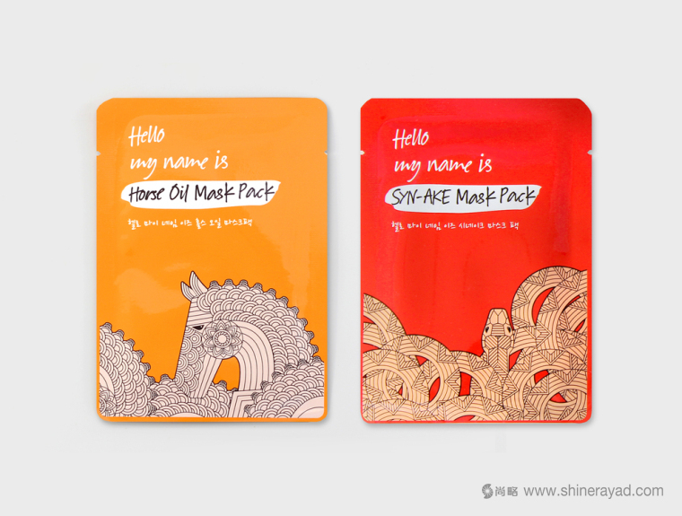 上海化妝品包裝設(shè)計(jì)公司-中國風(fēng) Hello My Name Is 品牌護(hù)膚品包裝設(shè)計(jì)--馬插畫4