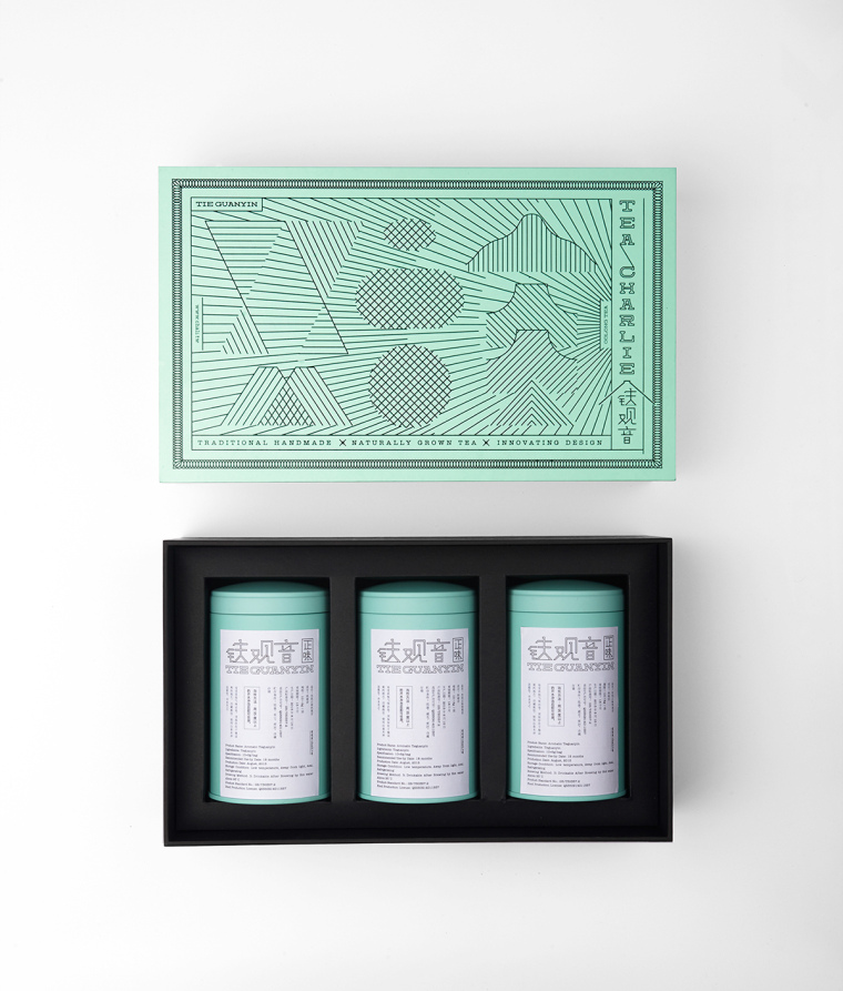 顏查理烏龍茶茶葉傳統(tǒng)正味鐵觀音禮盒裝包裝設(shè)計-上海包裝設(shè)計公司4