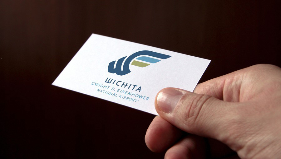 上海標(biāo)志設(shè)計公司尚略廣告分享Wichita 航空國家機場logo設(shè)計2-名片設(shè)計