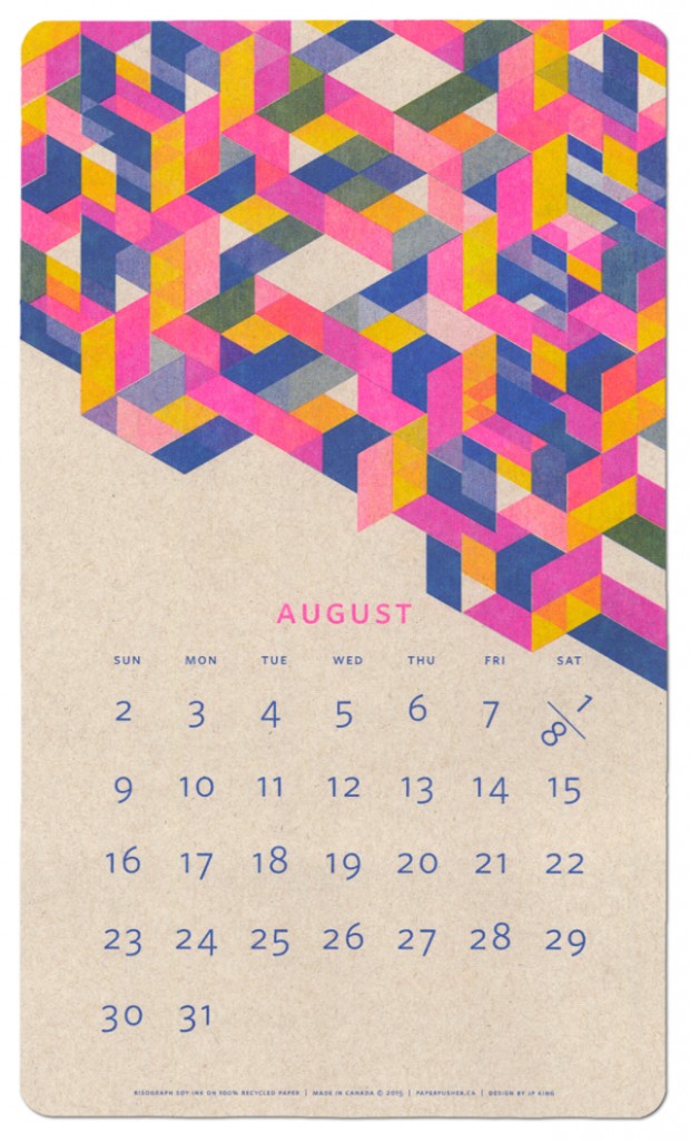 2015年Isometric Risograph拼色臺(tái)歷設(shè)計(jì)-尚略廣告上海平面設(shè)計(jì)公司分享2