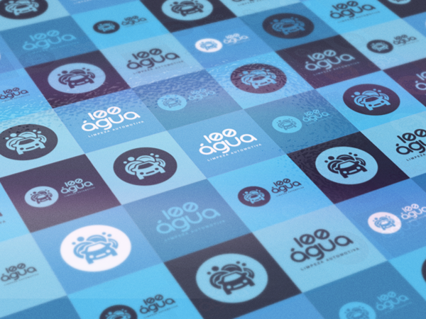 100água 汽車(chē)清洗養(yǎng)護(hù)品公司品牌logo設(shè)計(jì)VI設(shè)計(jì)-尚略廣告上海品牌設(shè)計(jì)公司-背景拼圖設(shè)計(jì)