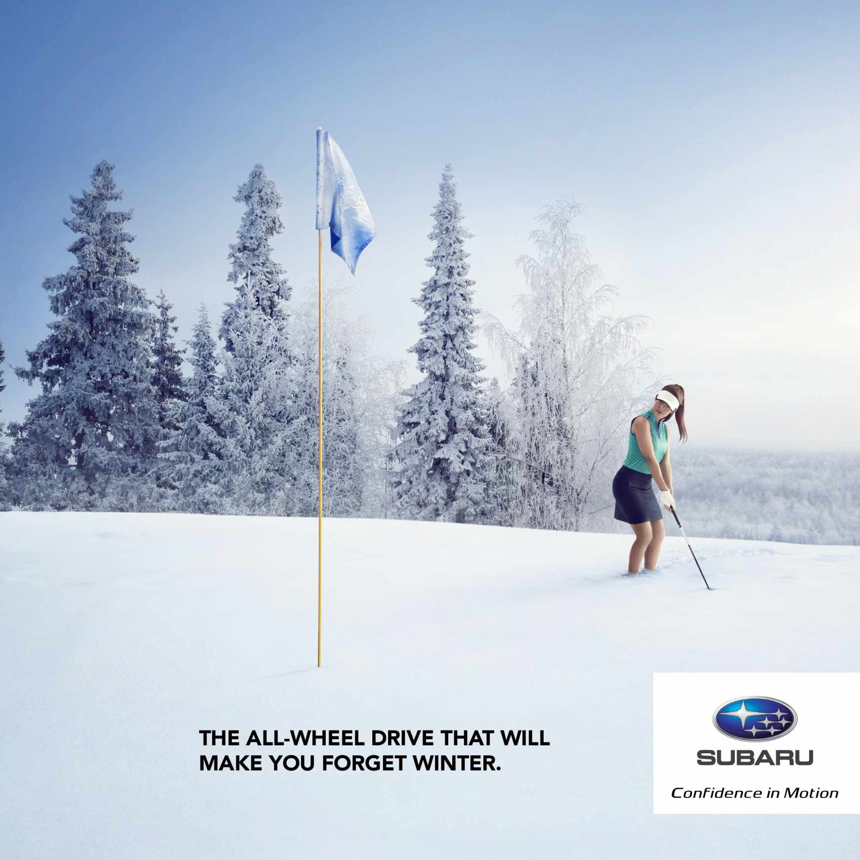 上海廣告設(shè)計公司分享斯巴魯全輪驅(qū)動汽車平面廣告創(chuàng)意設(shè)計2