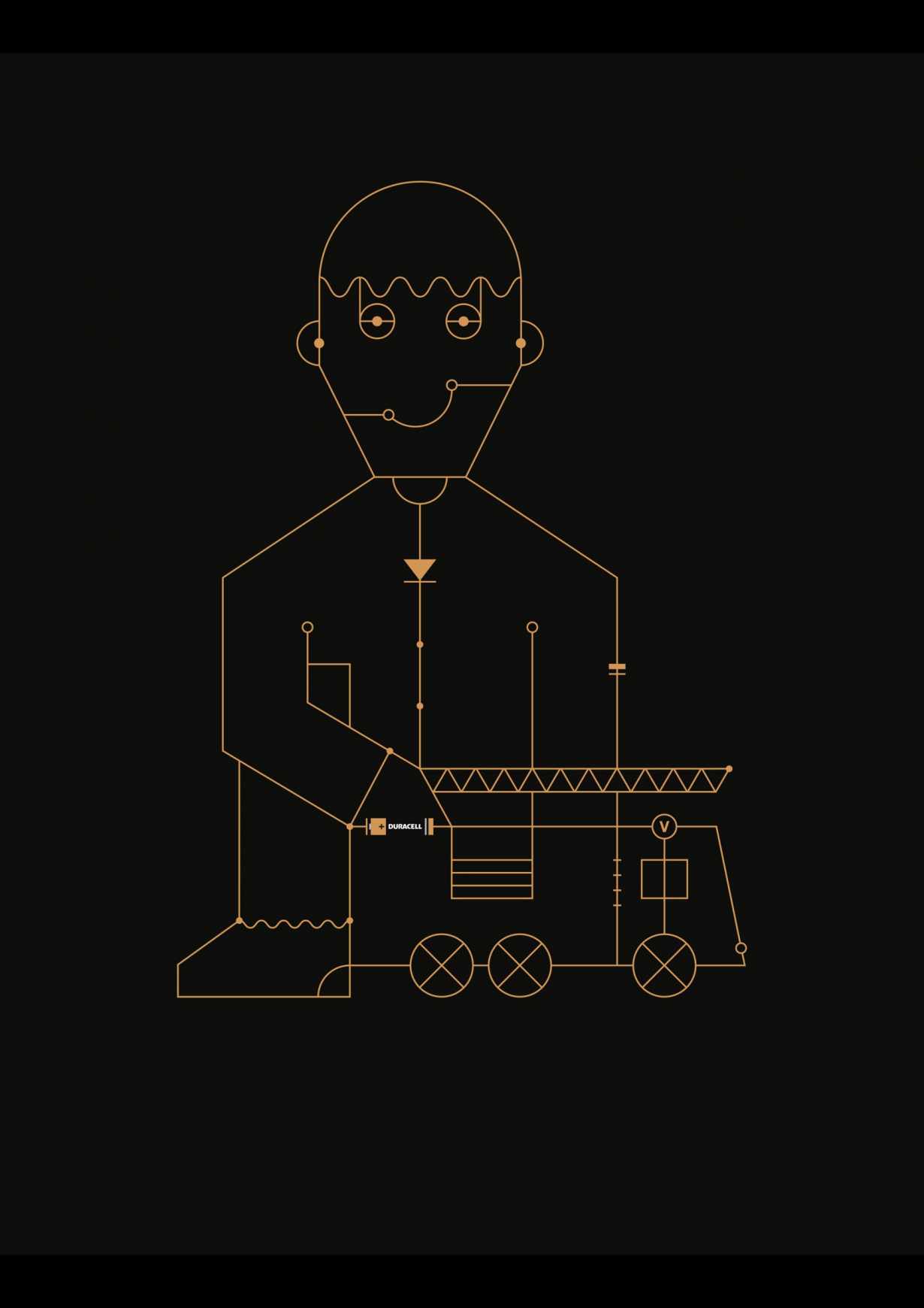 上海廣告設(shè)計公司金霸王電池線條玩具篇創(chuàng)意平面廣告1