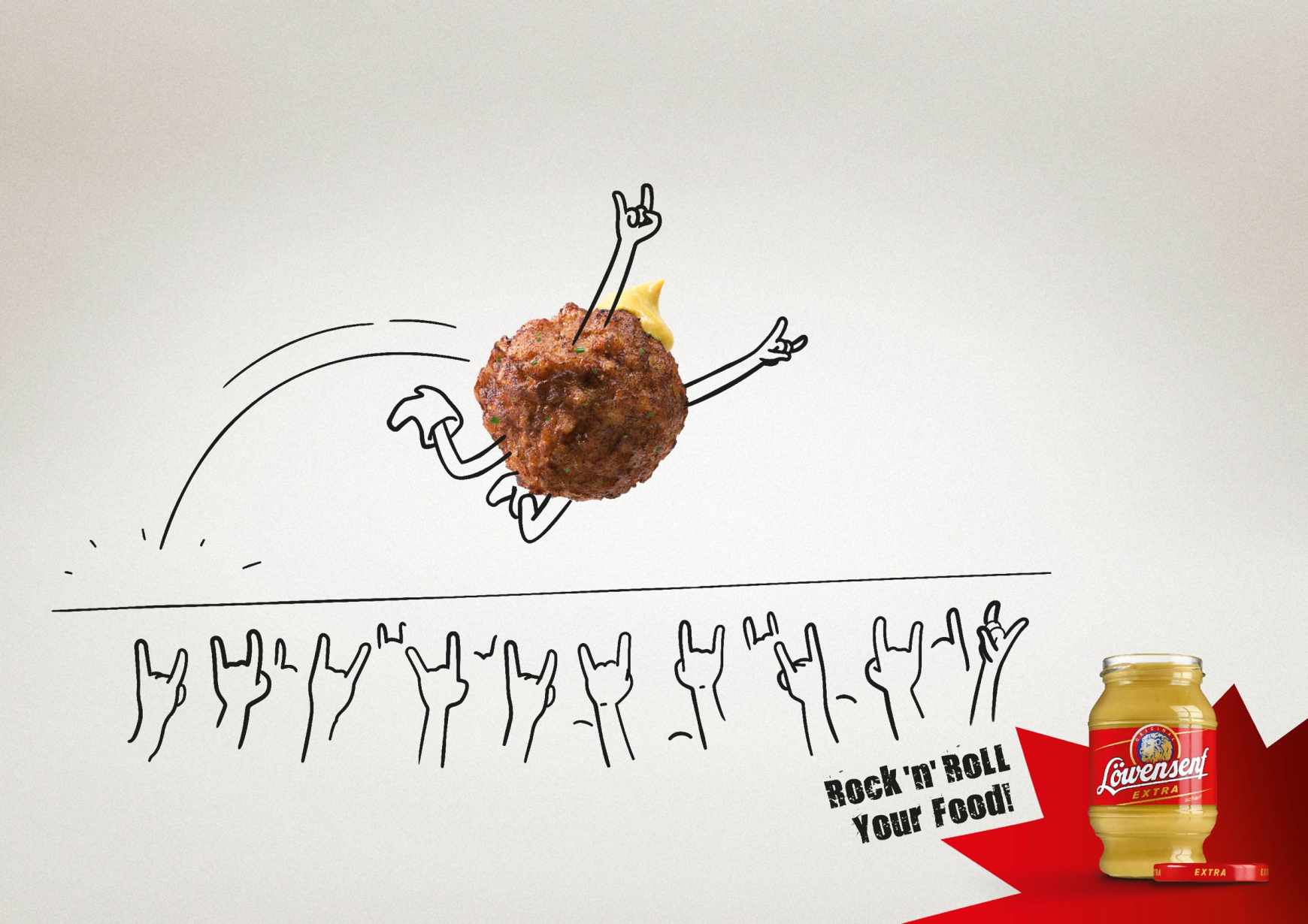 L?wensenf 芥末調(diào)味品平面廣告創(chuàng)意設(shè)計－上海廣告設(shè)計公司1－排球篇