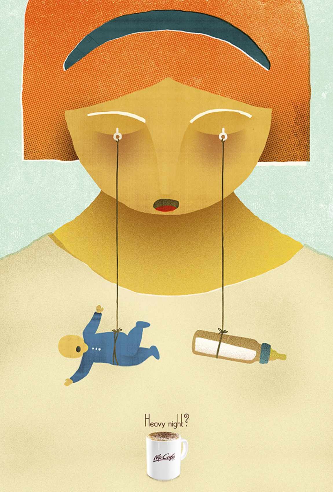 上海廣告設(shè)計(jì)公司：麥當(dāng)勞McCafe麥咖啡深夜漫畫篇平面廣告創(chuàng)意設(shè)計(jì):3