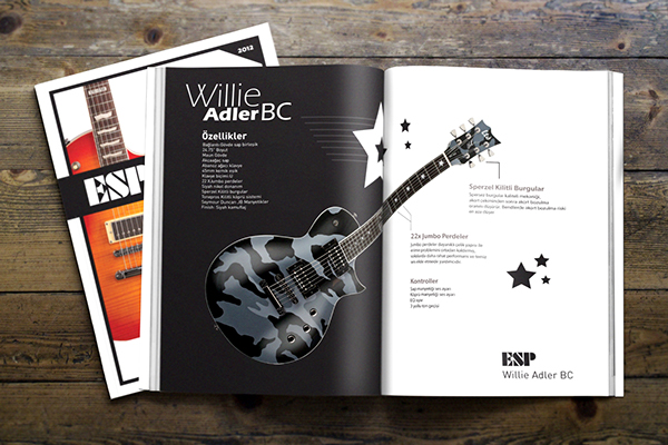ESP吉他品牌畫冊(cè)設(shè)計(jì)欣賞－上海畫冊(cè)設(shè)計(jì)公司分享2－內(nèi)頁設(shè)計(jì)