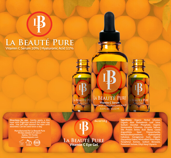 La Beauté Pure 抗衰老精華化妝品品牌設計包裝設計