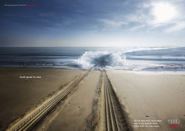 上海廣告設(shè)計公司廣告知識:廣告創(chuàng)意設(shè)計的表現(xiàn)手段-奧迪汽車廣告圖片 上海廣告設(shè)計公司廣告知識:廣告創(chuàng)意設(shè)計的表現(xiàn)手段-奧迪汽車廣告圖片