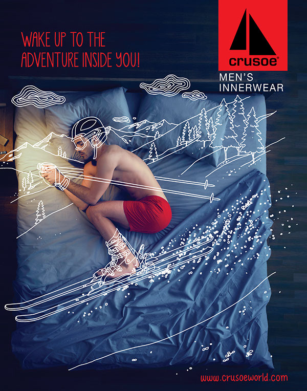 Crusoe 男性運(yùn)動(dòng)內(nèi)衣線條創(chuàng)意平面廣告設(shè)計(jì)-滑冰運(yùn)動(dòng)-上海廣告設(shè)計(jì)公司廣告佳作4