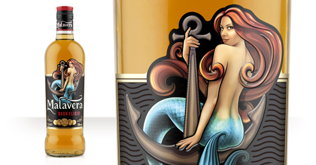 malavera白蘭地酒包裝設計美人魚篇-上海品牌策劃與包裝設計公司分享1